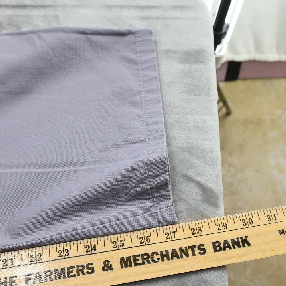 Cotton Traders Men Mercury Pleated Chino Pants Purple Gray Size 50 Elastic Waist